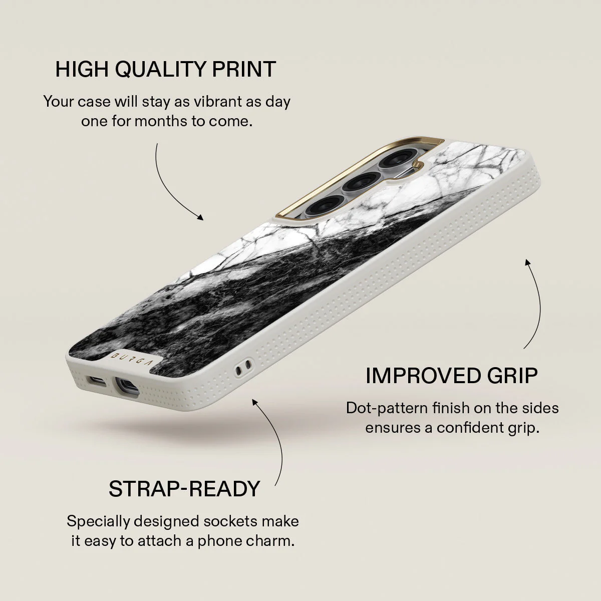Fatal Contradiction - Black & White Marble Samsung Galaxy S26 Plus Case - Image 30