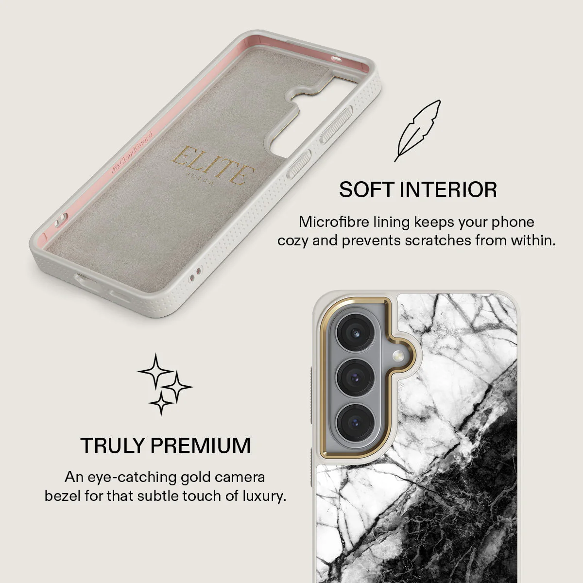 Fatal Contradiction - Black & White Marble Samsung Galaxy S26 Plus Case - Image 31