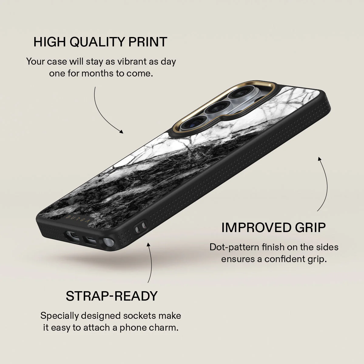 Fatal Contradiction - Black & White Marble Samsung Galaxy S26 Ultra Case - Image 9