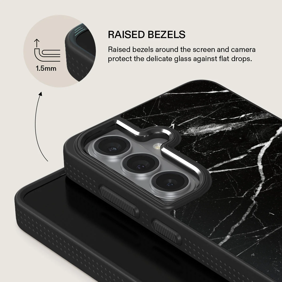 Noir Origin - Black Marble Samsung Galaxy S26 Case - Image 15