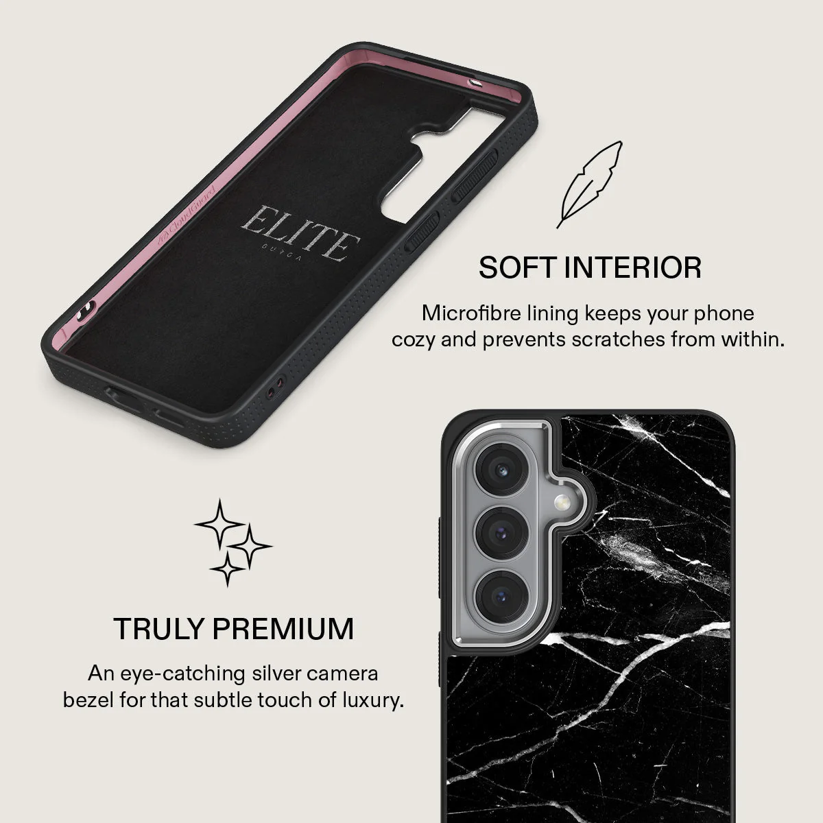 Noir Origin - Black Marble Samsung Galaxy S26 Case - Image 24