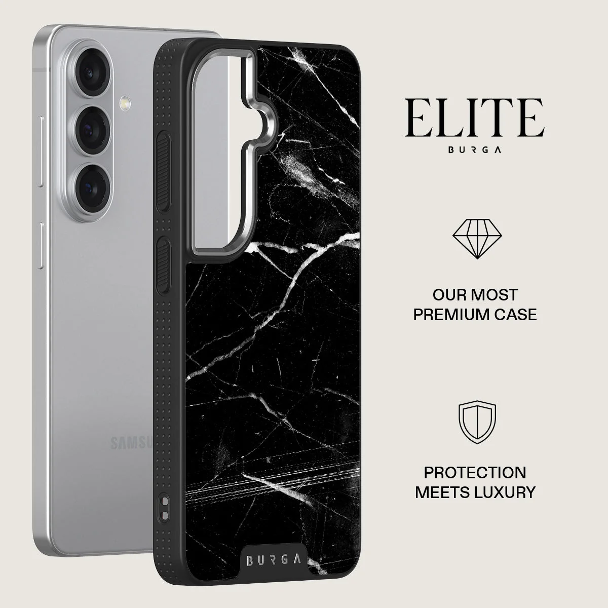 Noir Origin - Black Marble Samsung Galaxy S26 Plus Case - Image 20