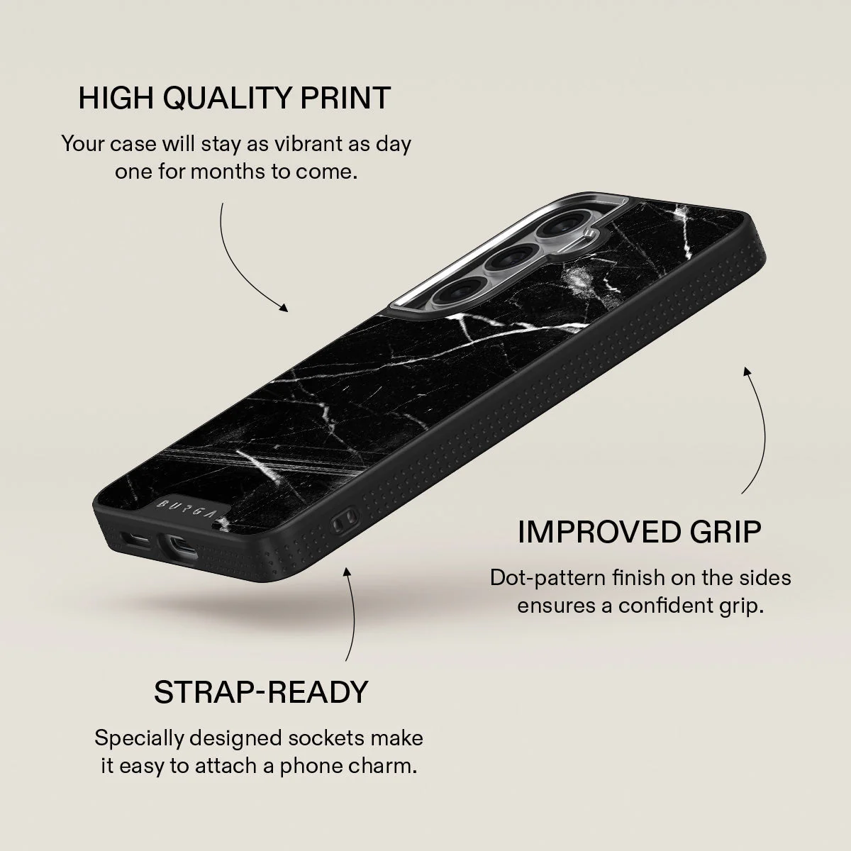 Noir Origin - Black Marble Samsung Galaxy S26 Plus Case - Image 23