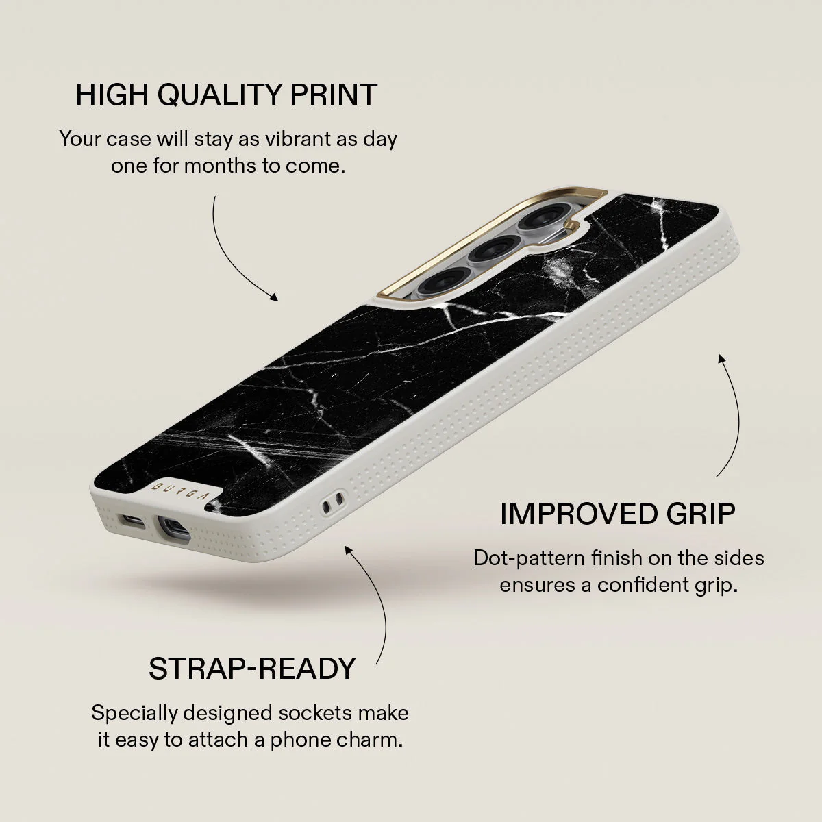 Noir Origin - Black Marble Samsung Galaxy S26 Plus Case - Image 30