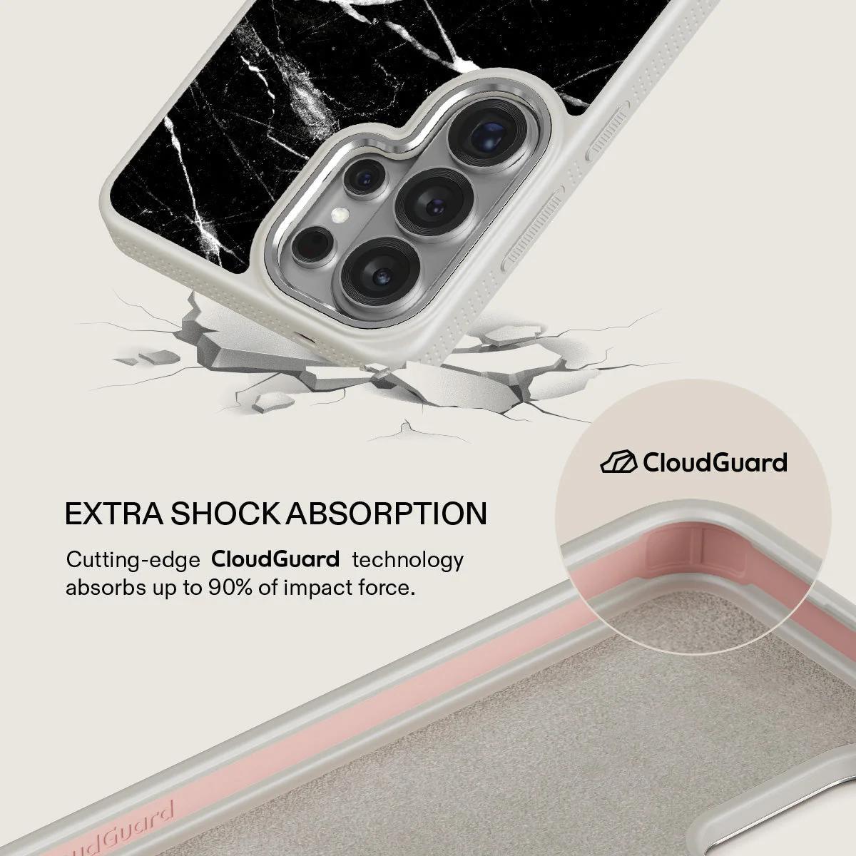 Noir Origin - Black Marble Samsung Galaxy S26 Ultra Case - Image 35