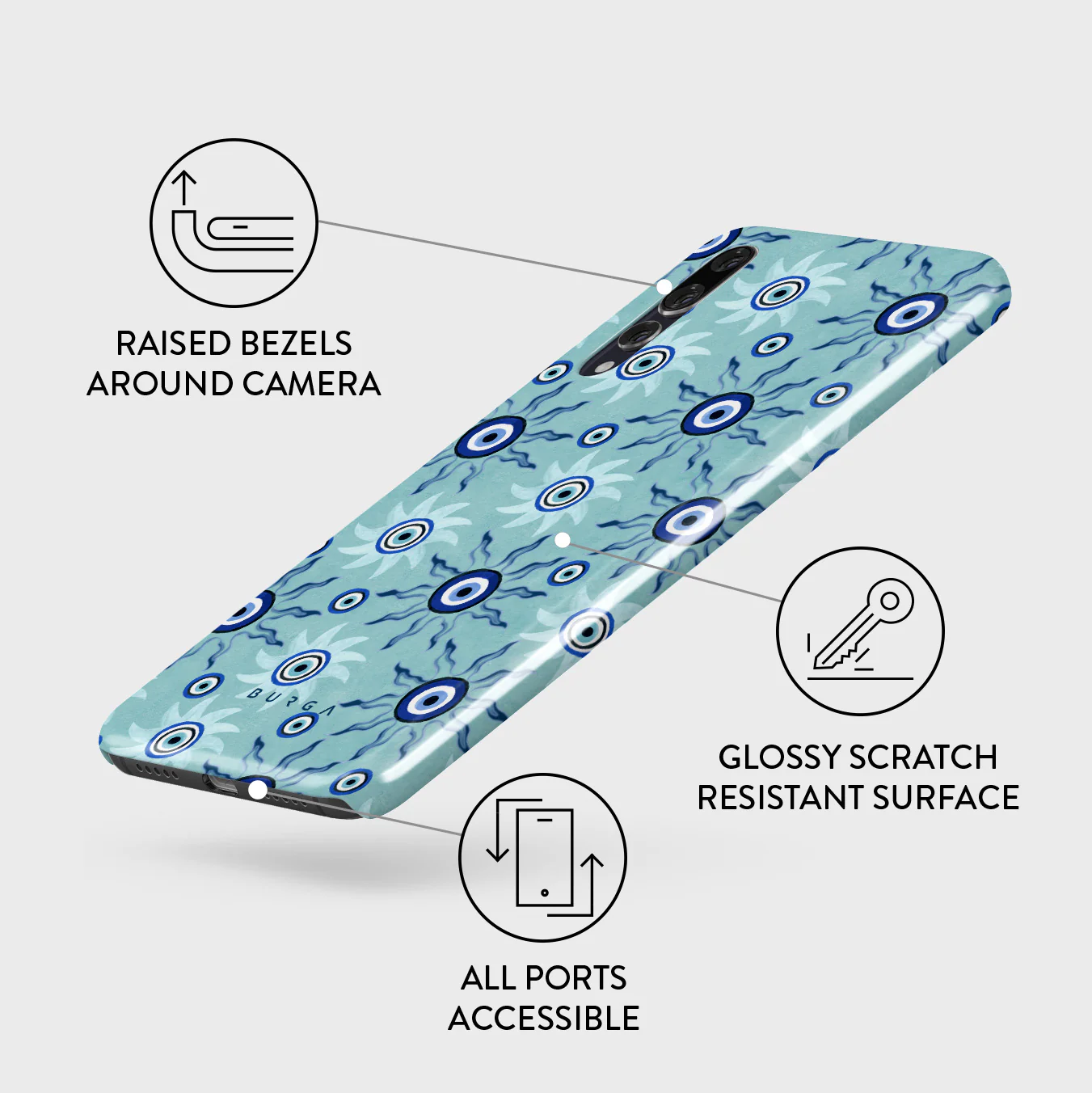 Blue Gaze - Huawei P20 Case - Image 3