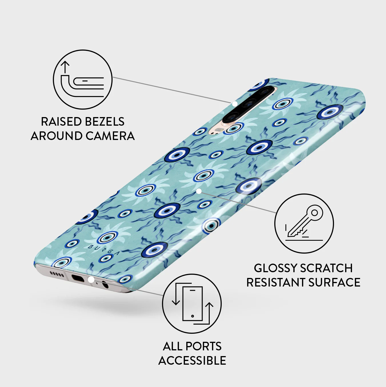 Blue Gaze - Huawei P30 Case - Image 3