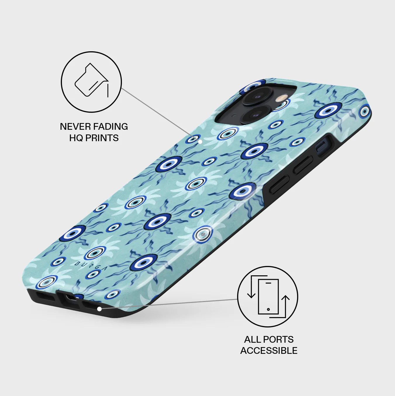 Blue Gaze - iPhone 15 Case - Image 3