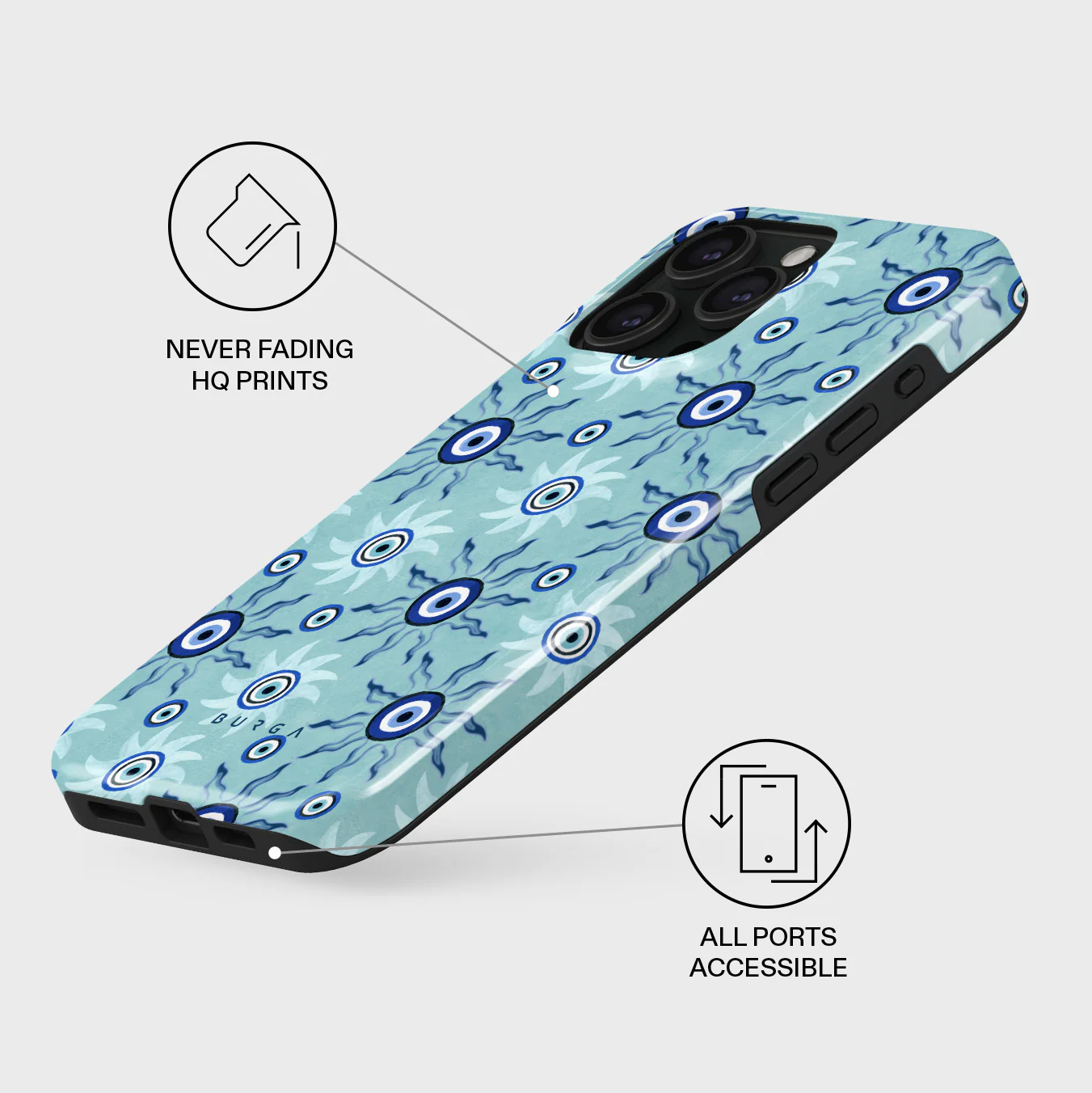 Blue Gaze - iPhone 15 Pro Case - Image 3