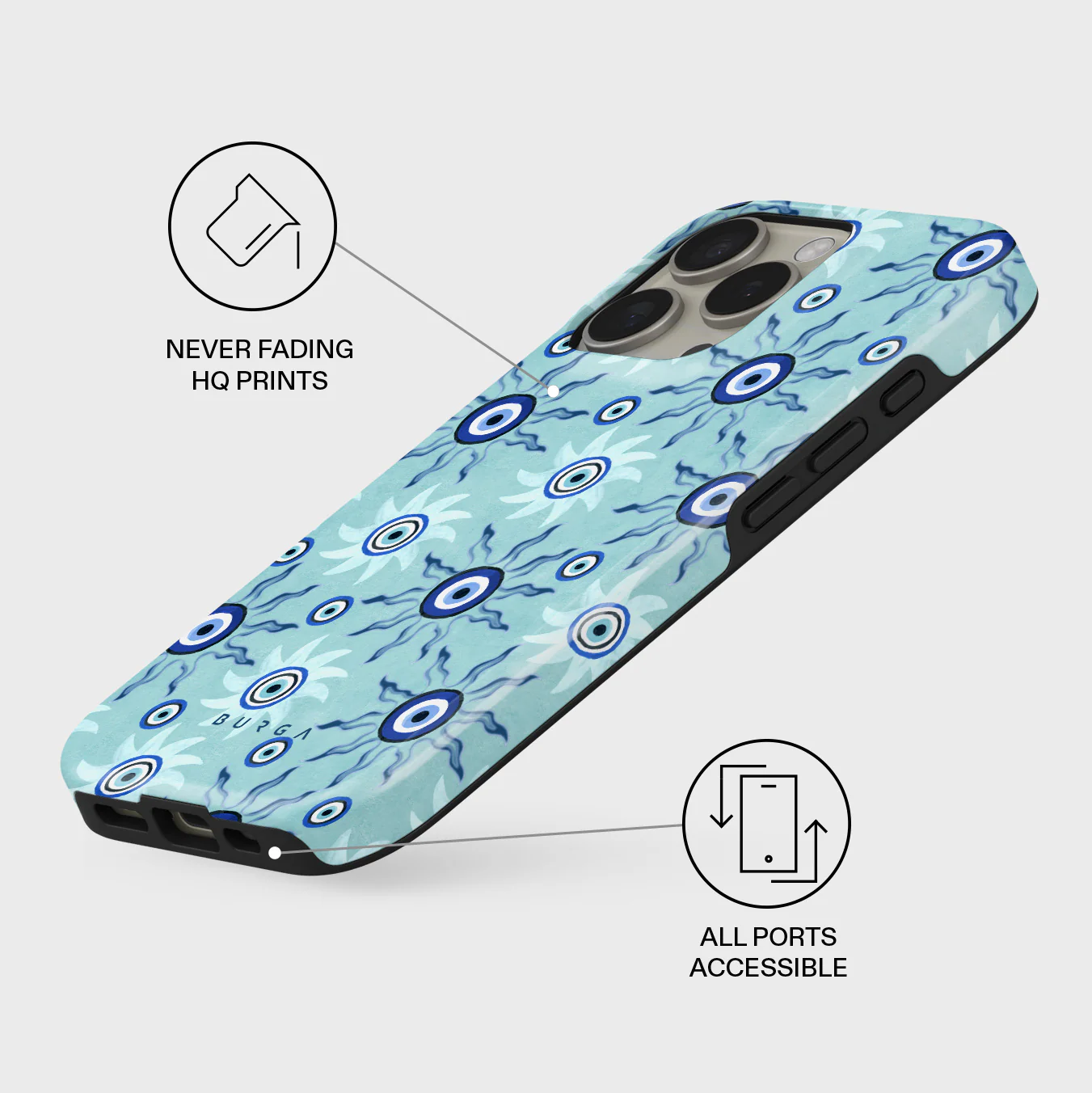 Blue Gaze - iPhone 16 Pro Max Case - Image 3
