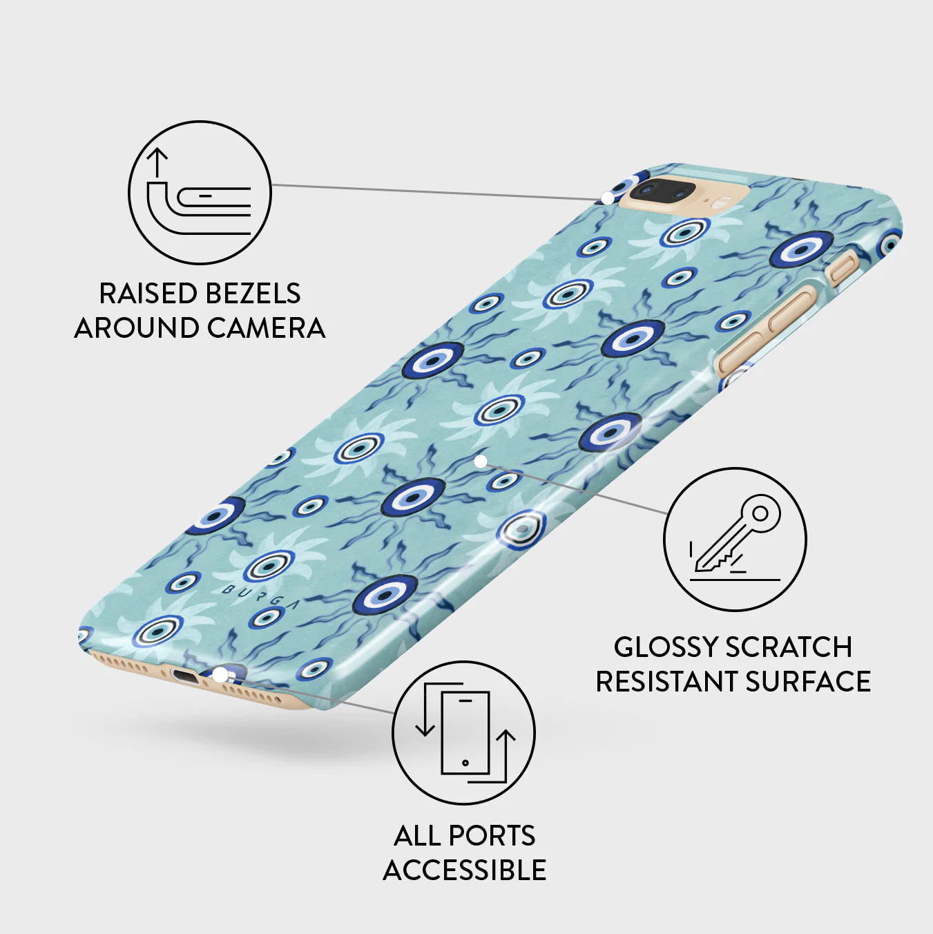 Blue Gaze - iPhone 7 Plus / 8 Plus Case - Image 3