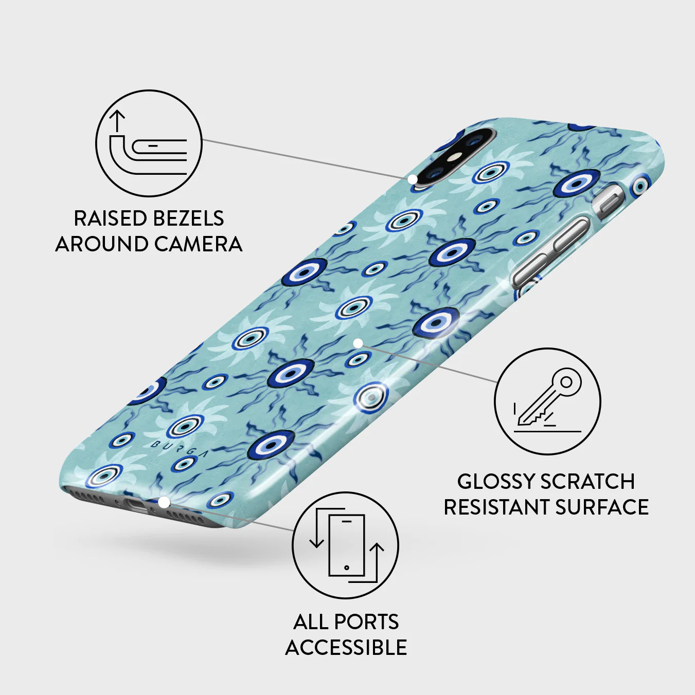 Blue Gaze - iPhone X / XS Case - Image 3