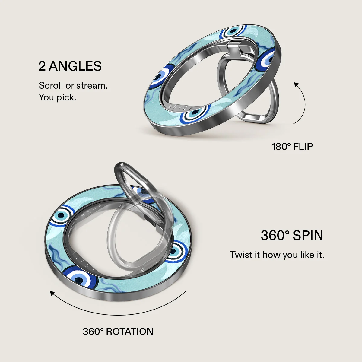Blue Gaze - Magnetic Ring Holder - Image 3