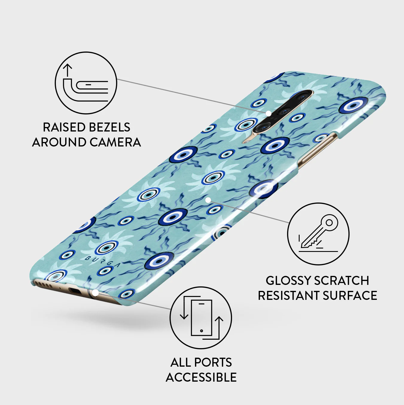Blue Gaze - OnePlus 7 Pro / 7T Pro Case - Image 3