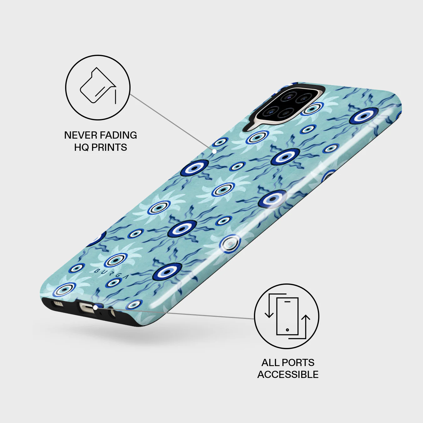 Blue Gaze - Samsung Galaxy A12 4G Case - Image 3
