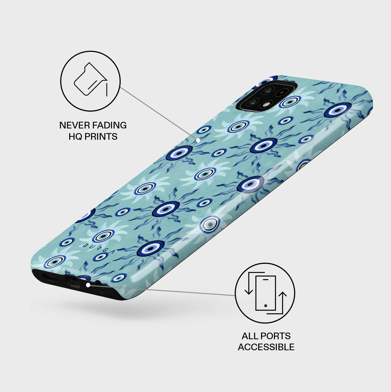 Blue Gaze - Samsung Galaxy A22 5G Case - Image 3