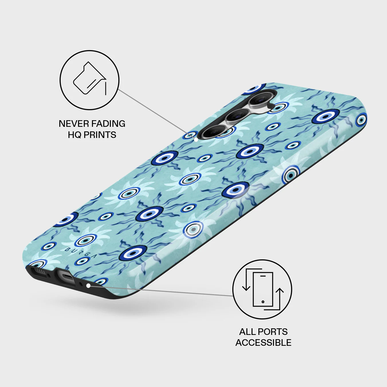 Blue Gaze - Samsung Galaxy A55 Case - Image 3