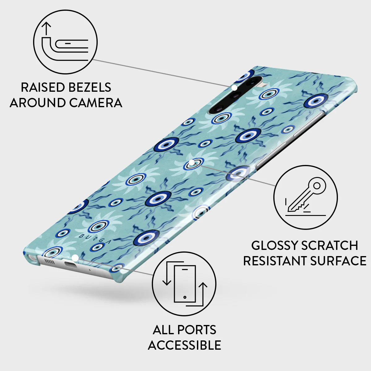 Blue Gaze - Samsung Galaxy Note 10 Case - Image 3