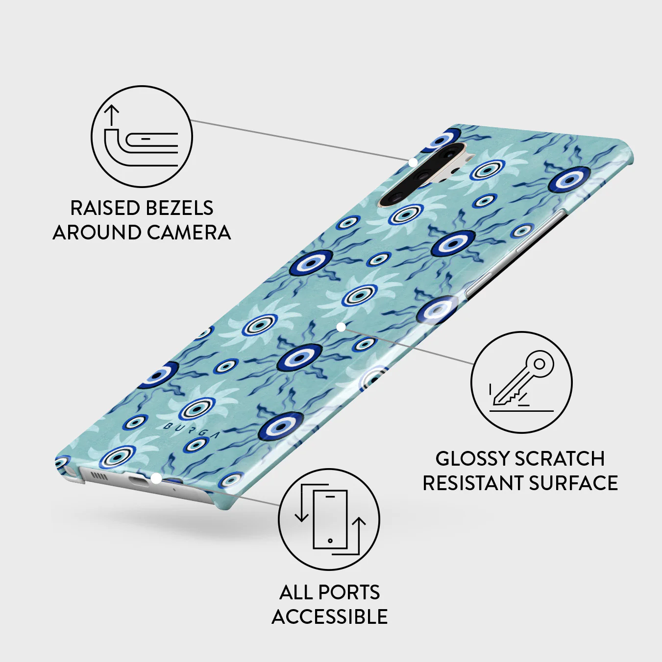 Blue Gaze - Samsung Galaxy Note 10 Plus Case - Image 3