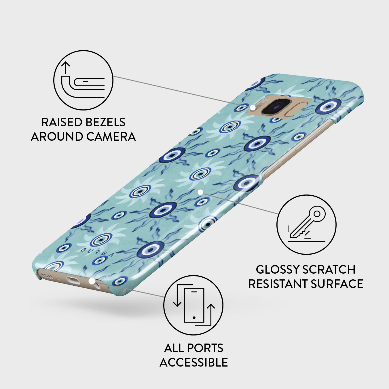 Blue Gaze - Samsung Galaxy S8 Case - Image 3