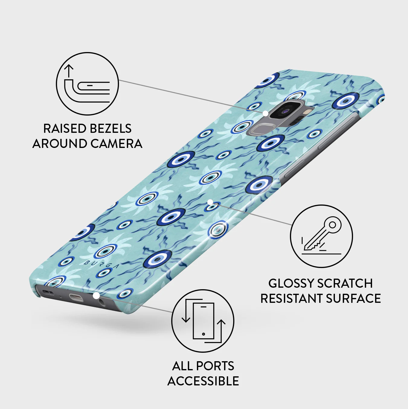 Blue Gaze - Samsung Galaxy S9 Case - Image 3