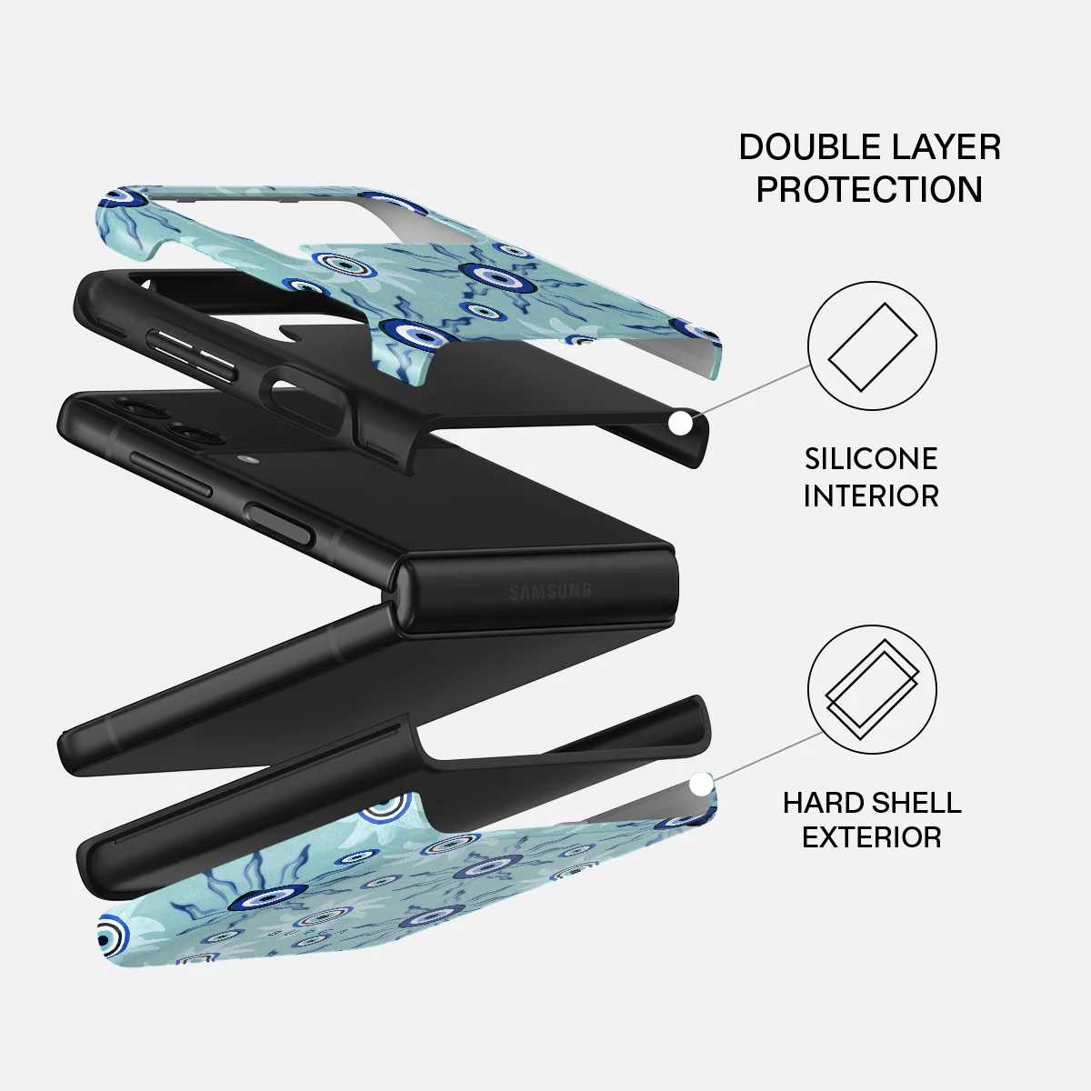 Blue Gaze - Samsung Galaxy Z Flip 3 Case - Image 2
