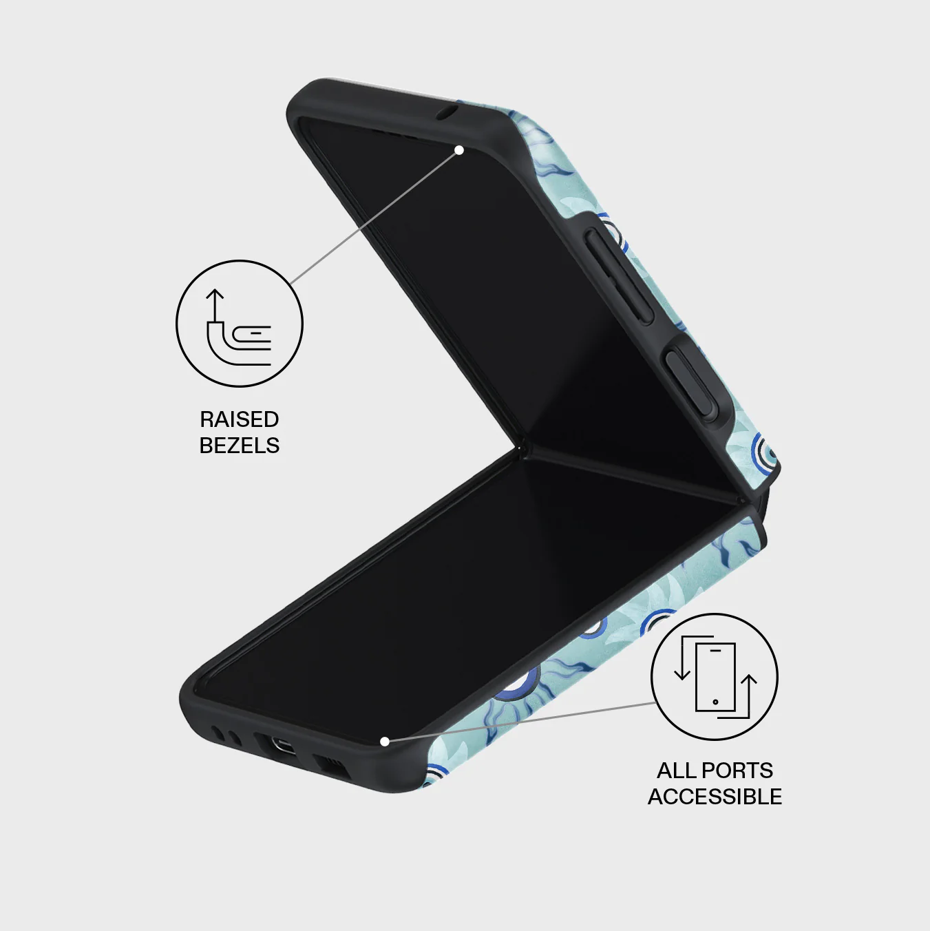 Blue Gaze - Samsung Galaxy Z Flip 3 Case - Image 3