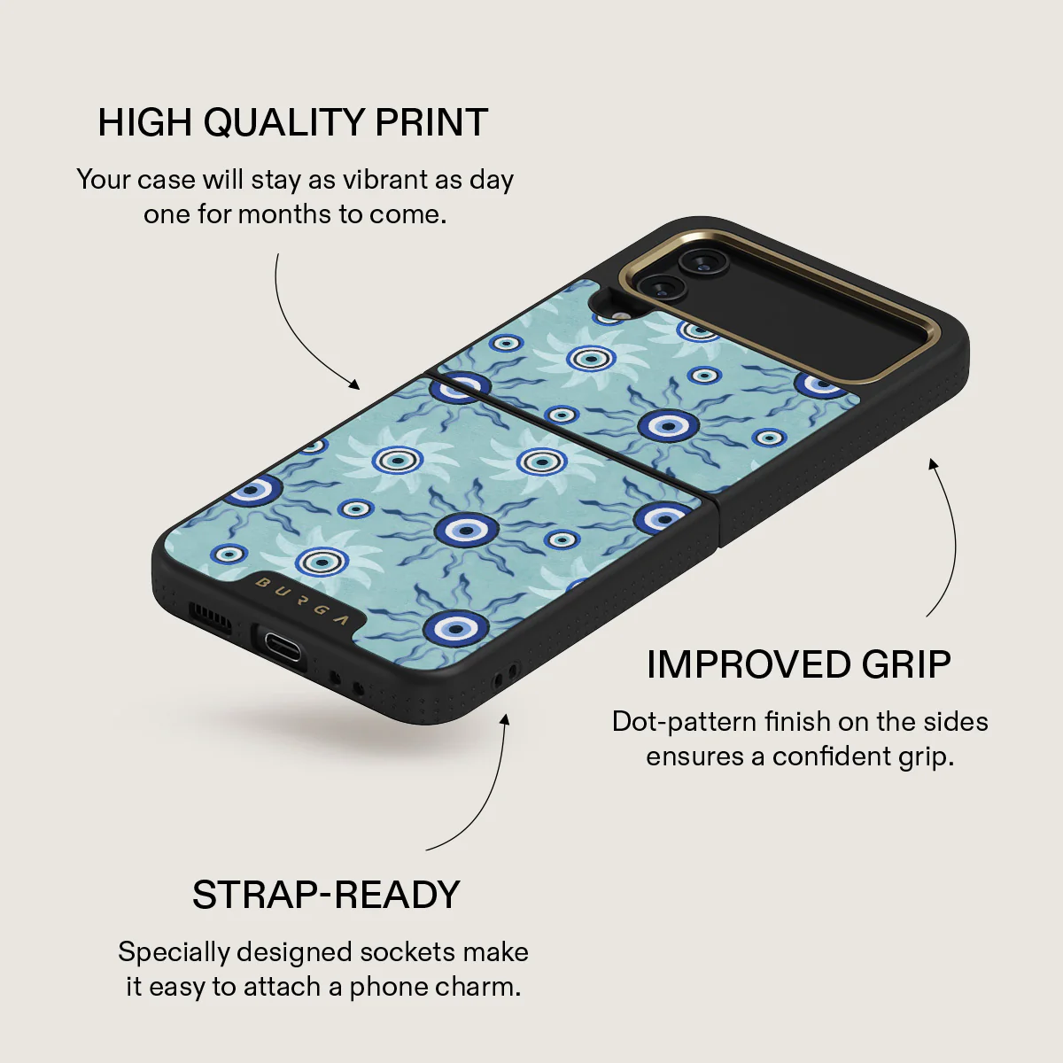 Blue Gaze - Samsung Galaxy Z Flip 4 Case - Image 18