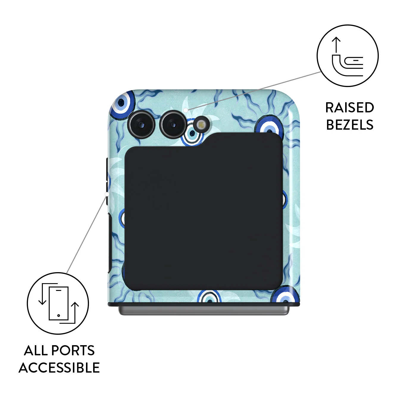 Blue Gaze - Samsung Galaxy Z Flip 5 Case - Image 3