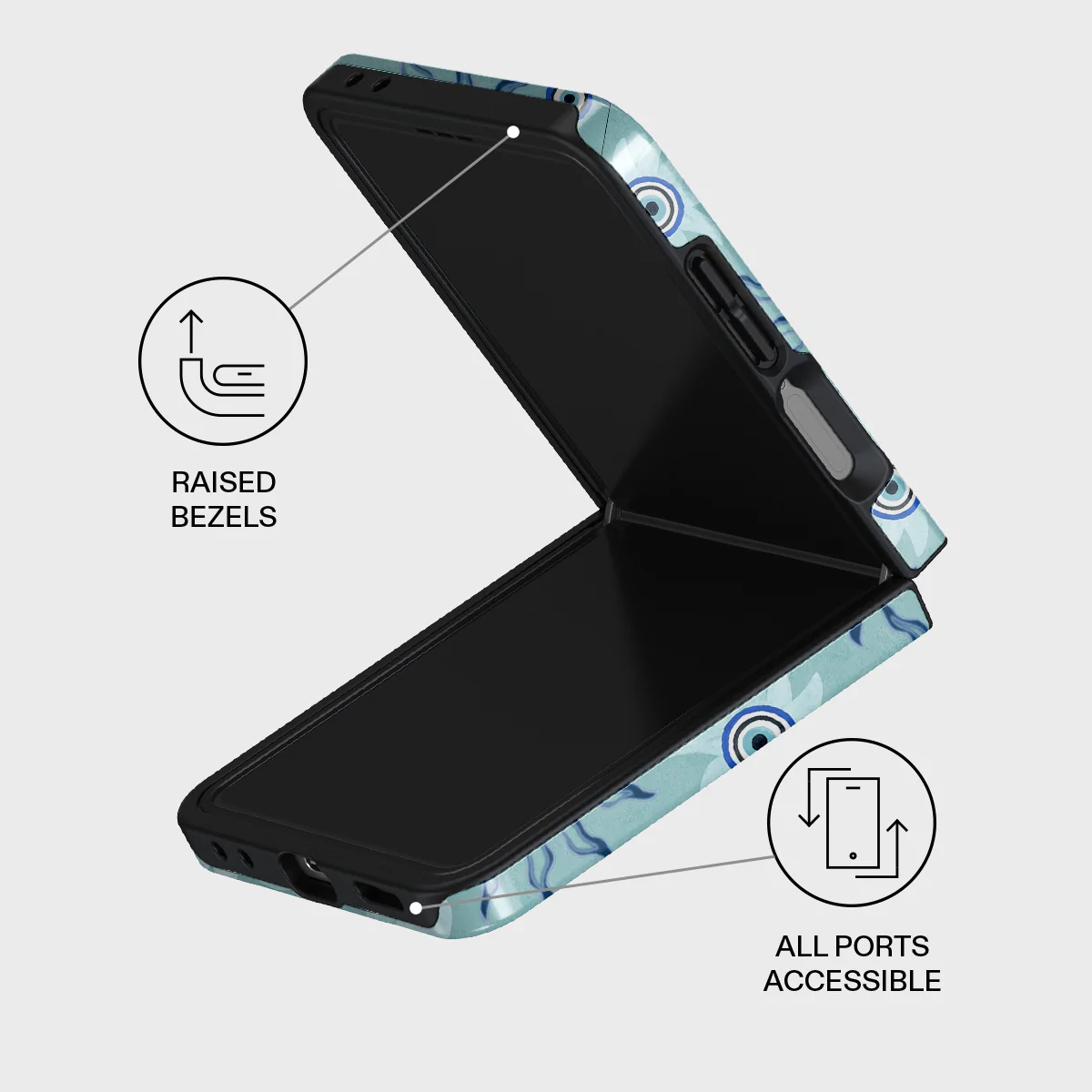 Blue Gaze - Samsung Galaxy Z Flip 7 Case - Image 3