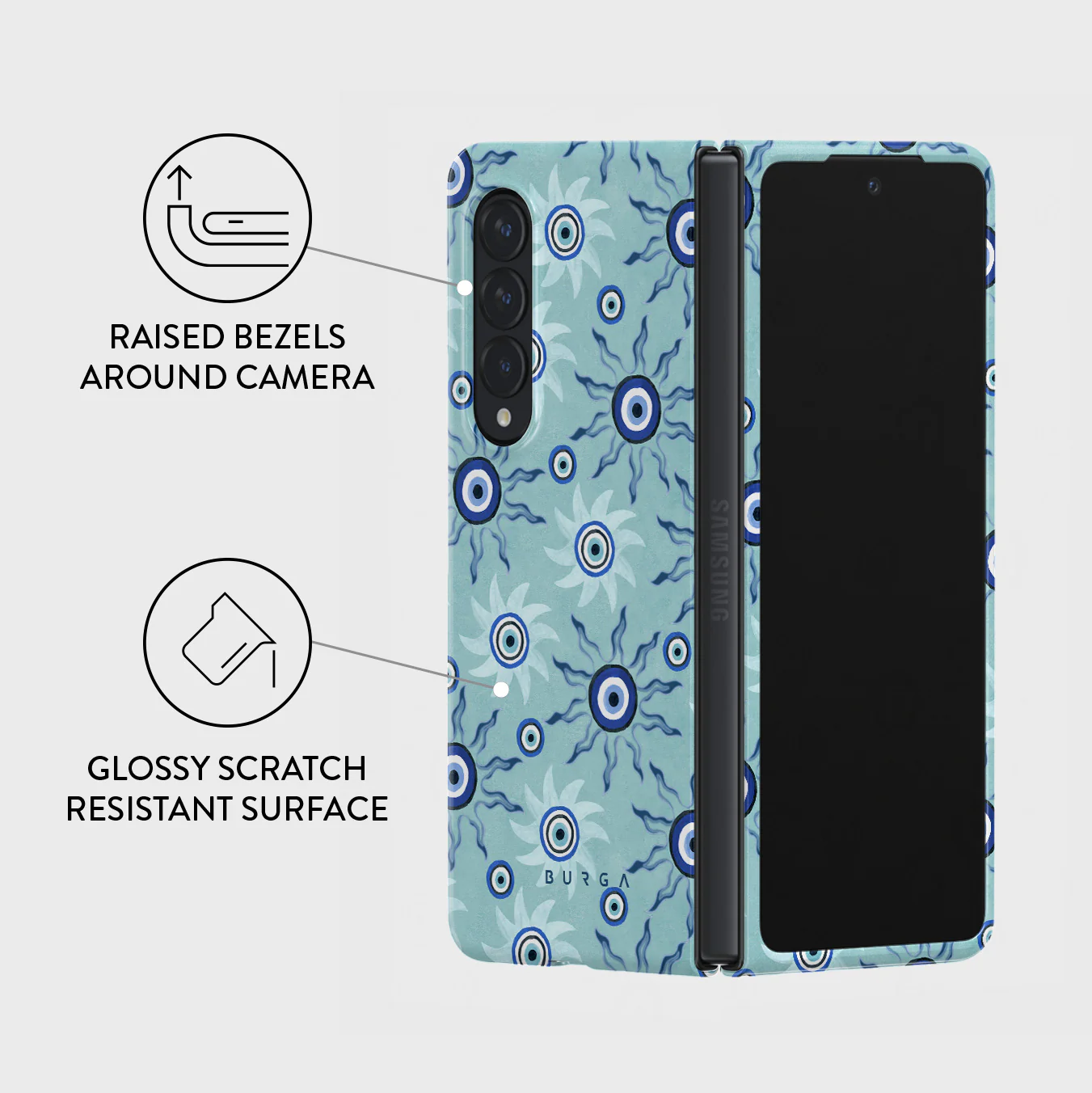 Blue Gaze - Samsung Galaxy Z Fold 3 Case - Image 3