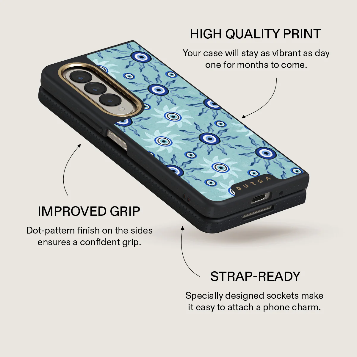 Blue Gaze - Samsung Galaxy Z Fold 4 Case - Image 10