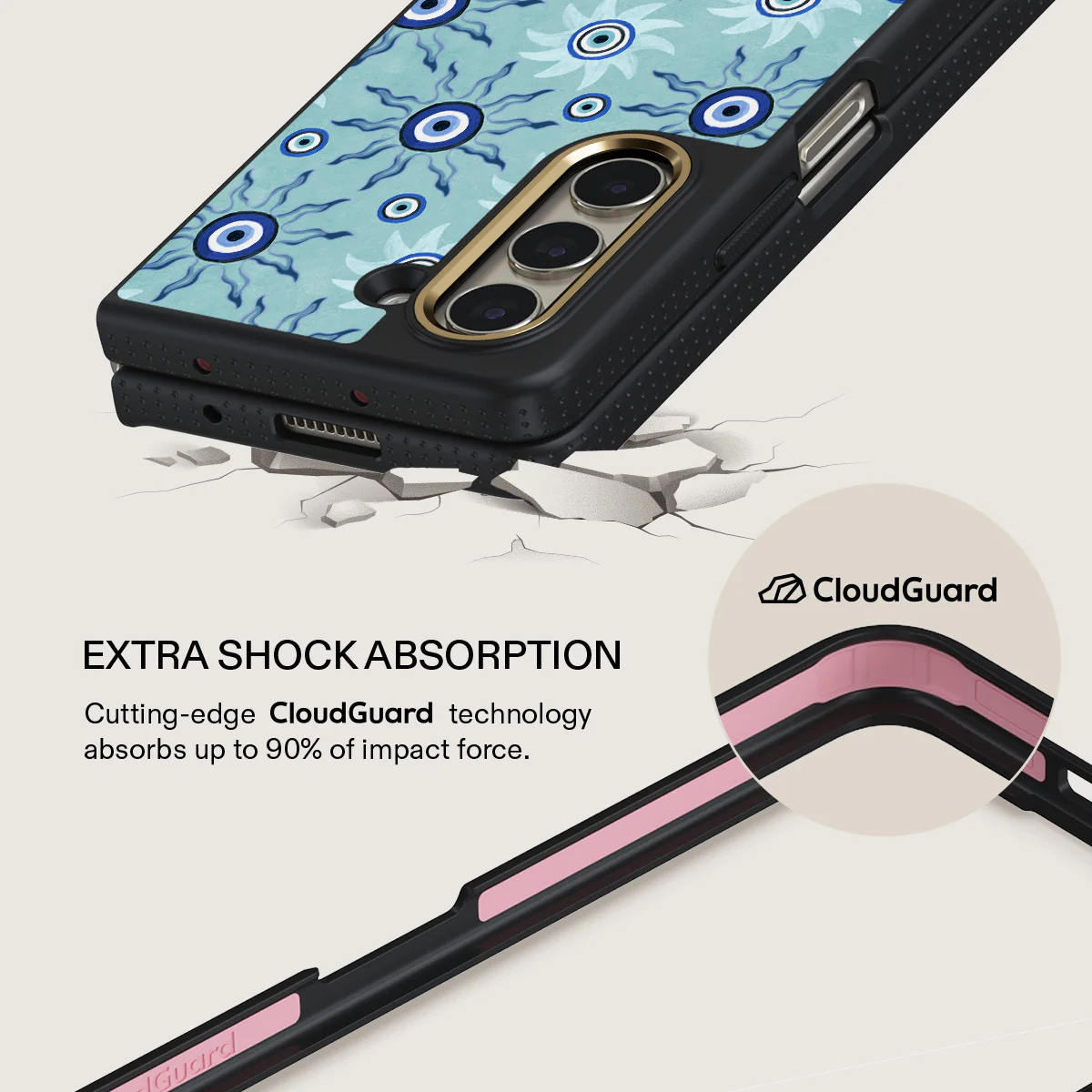Blue Gaze - Samsung Galaxy Z Fold 5 Case - Image 3