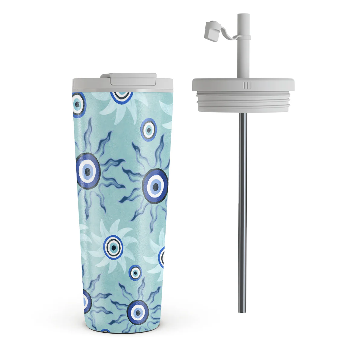 Blue Gaze - Travel Mug - Image 6