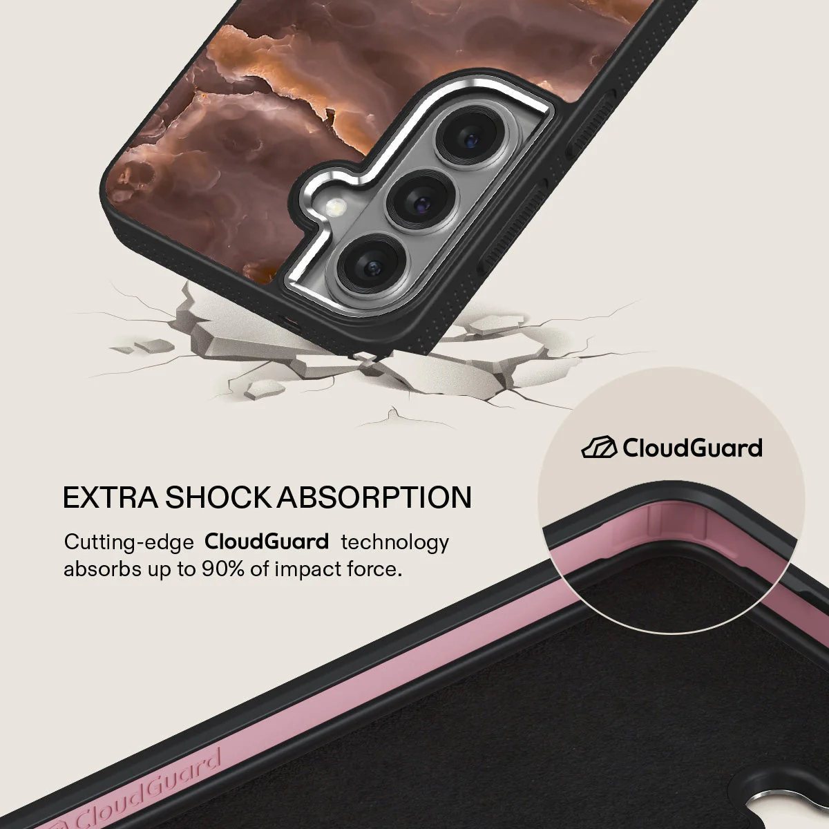 Fire Wood - Brown Marble Samsung Galaxy S26 Case - Image 21
