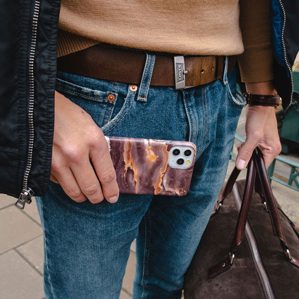 Fire Wood - Brown Marble Samsung Galaxy S26 Plus Case - Image 46