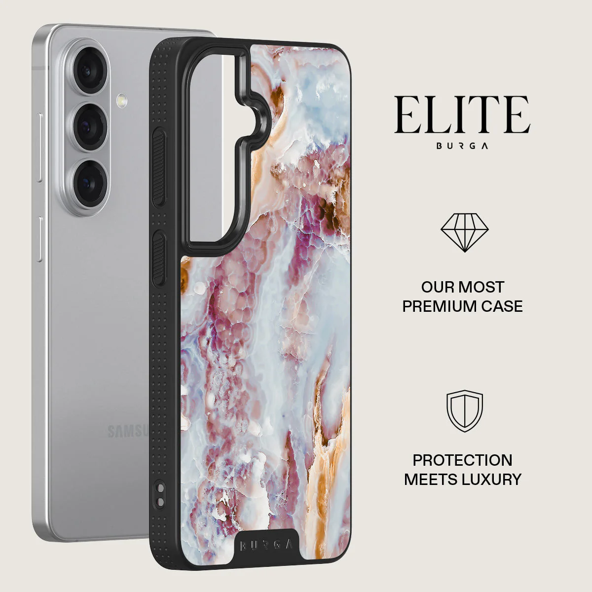 Frozen Leaves - Cute Marble Samsung Galaxy S26 Case - Image 13