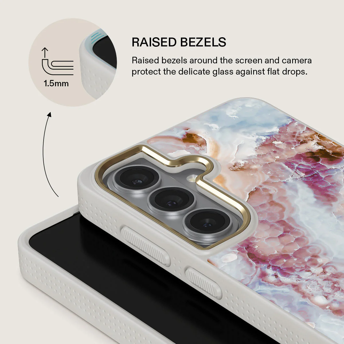 Frozen Leaves - Cute Marble Samsung Galaxy S26 Plus Case - Image 29