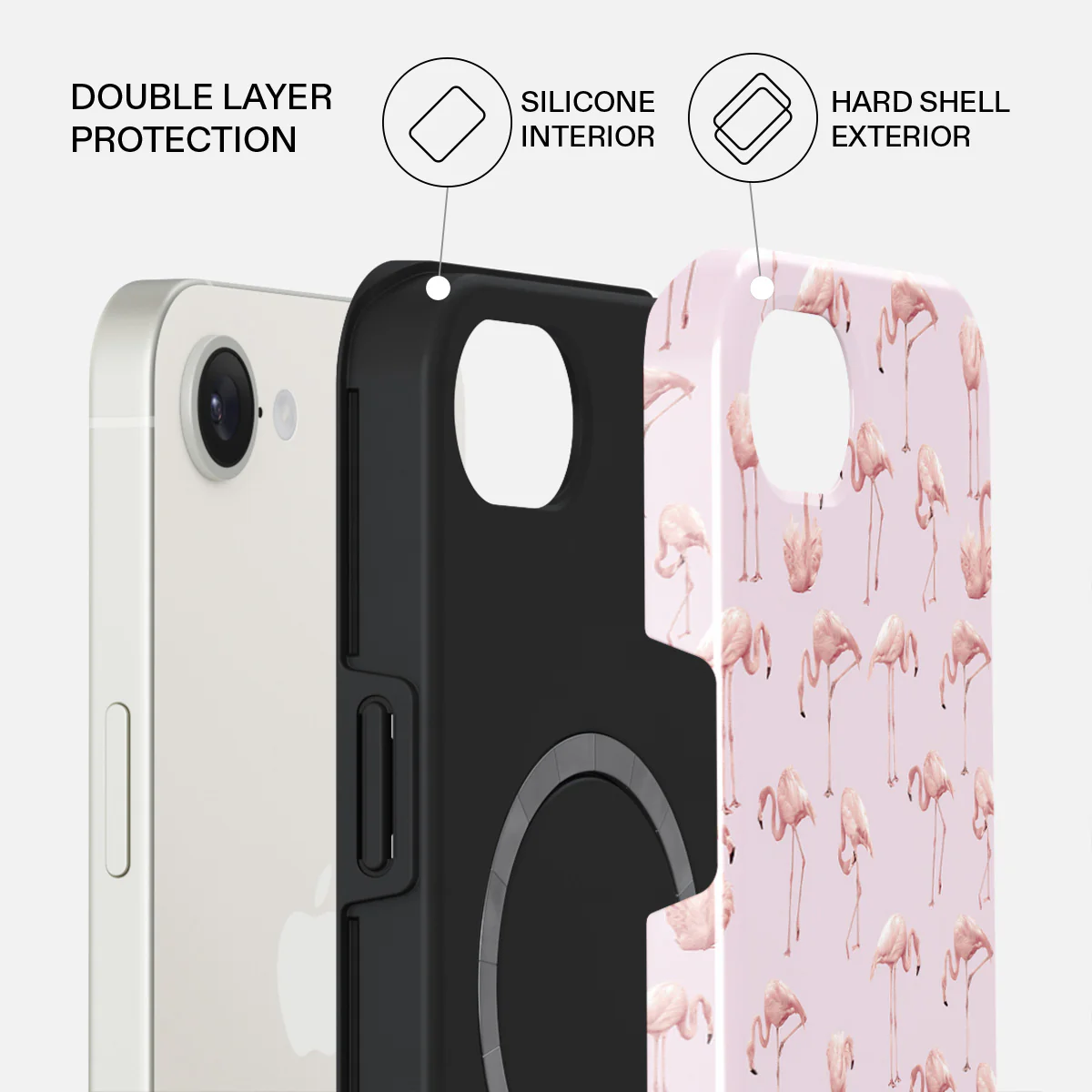 Nostalgic Pink - Flamingos iPhone 17e Case - Image 2