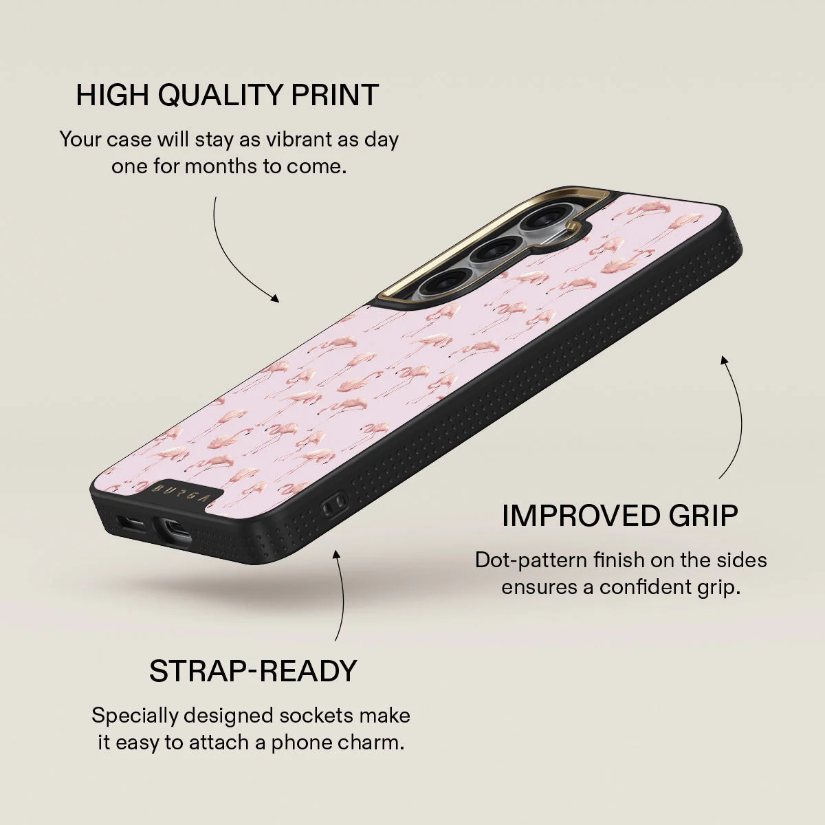 Nostalgic Pink - Flamingos Samsung Galaxy S26 Case - Image 9