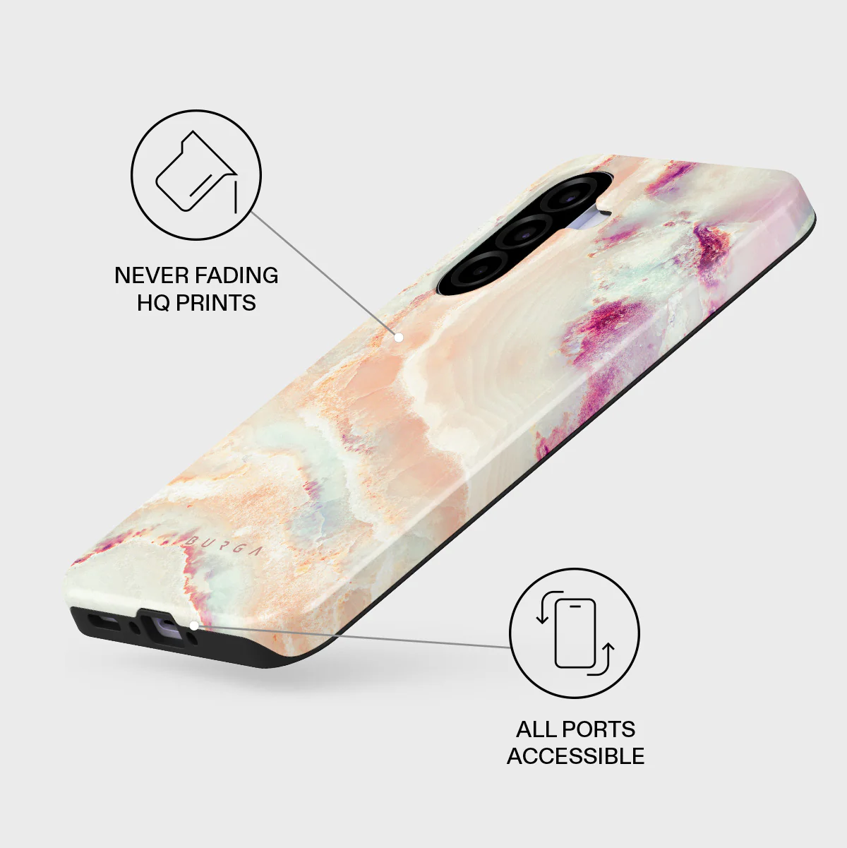 Berry Sorbet - Girly Samsung Galaxy A37 5G Case - Image 3