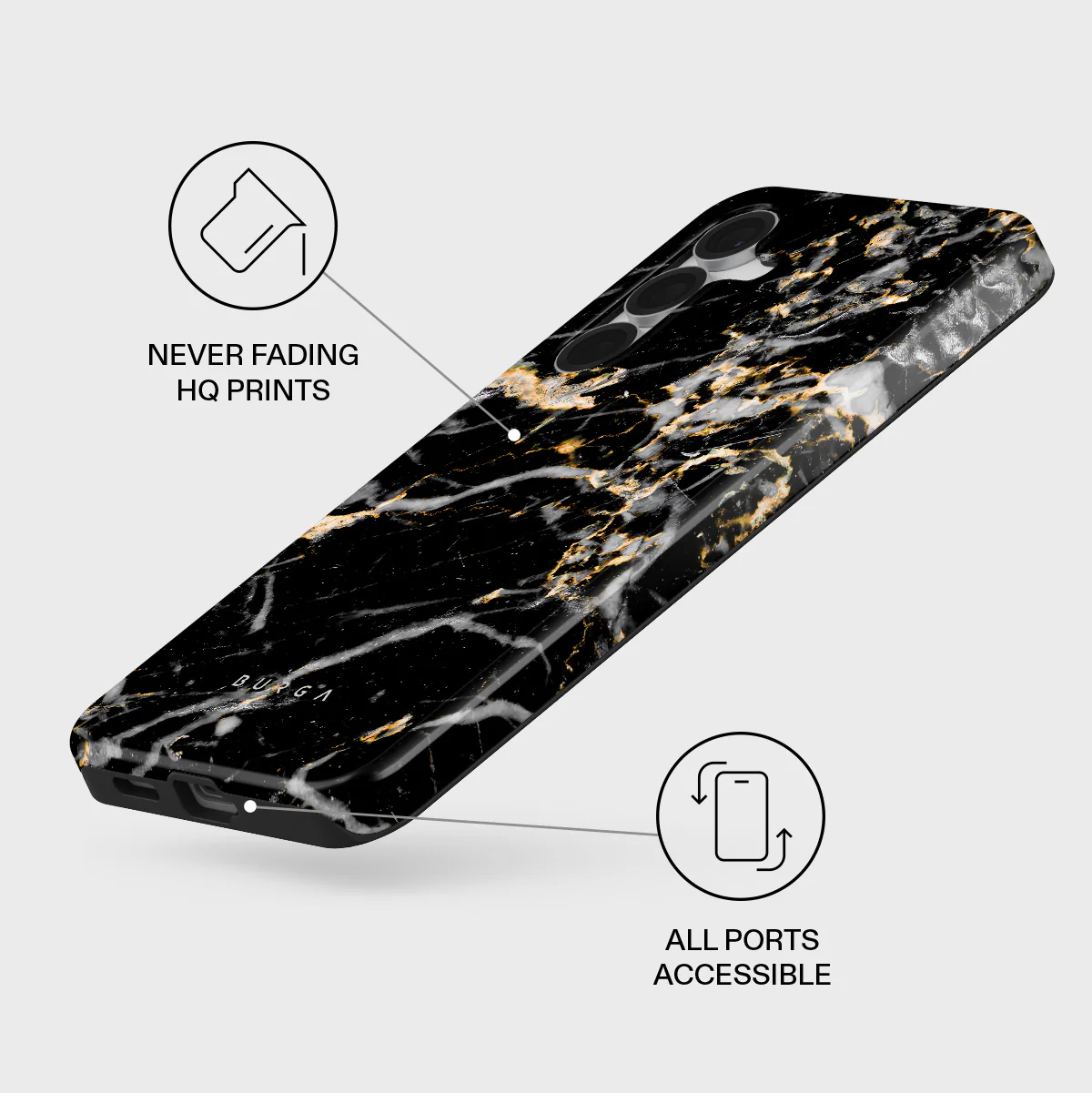 Make A Wish - Gold Marble Samsung Galaxy S25 FE Case - Image 3