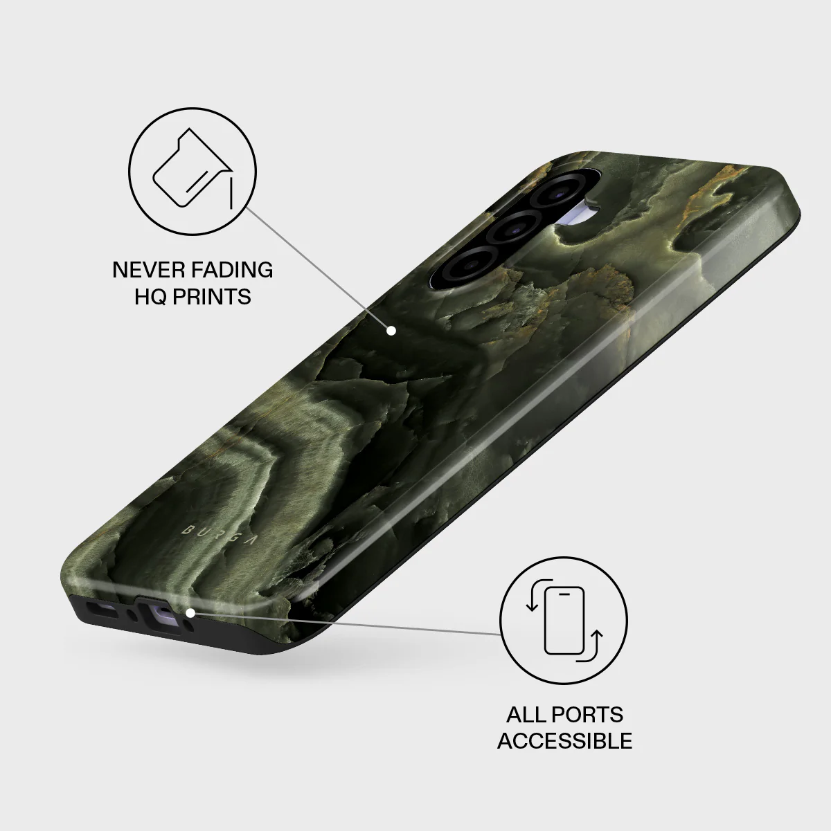 Misty Forest - Green Marble Samsung Galaxy A37 5G Case - Image 3