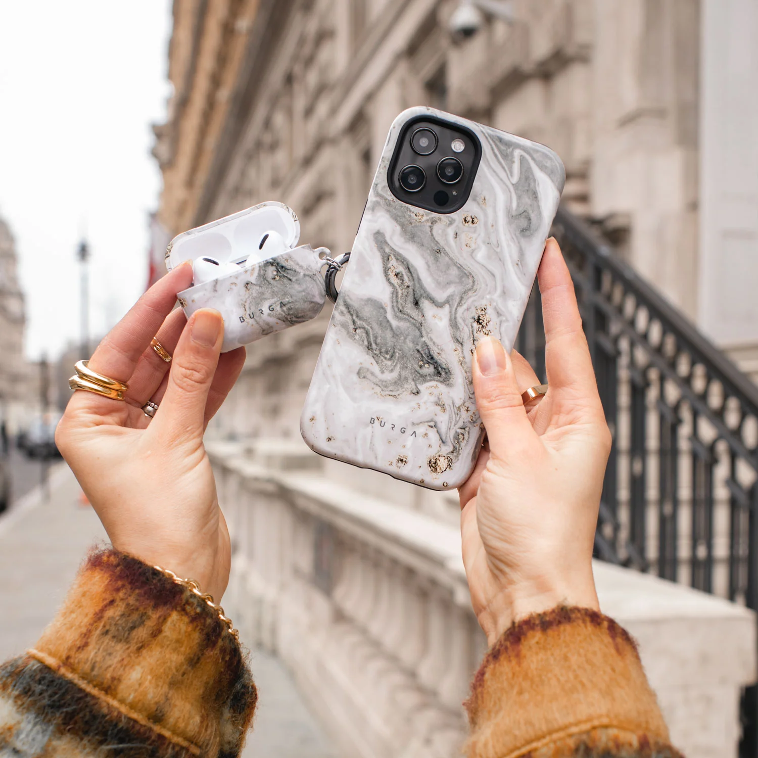 Snowstorm - Grey Marble Xiaomi 15T Case - Image 6