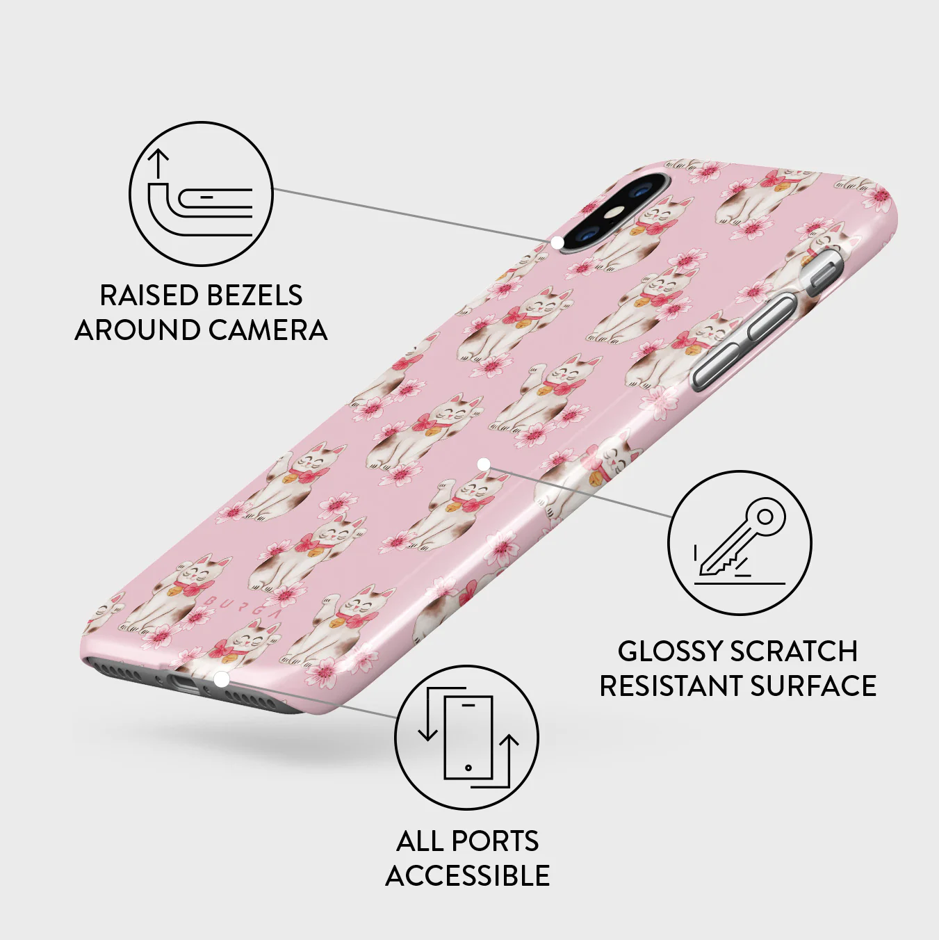 Maneki Neko - iPhone X / XS Case - Image 3