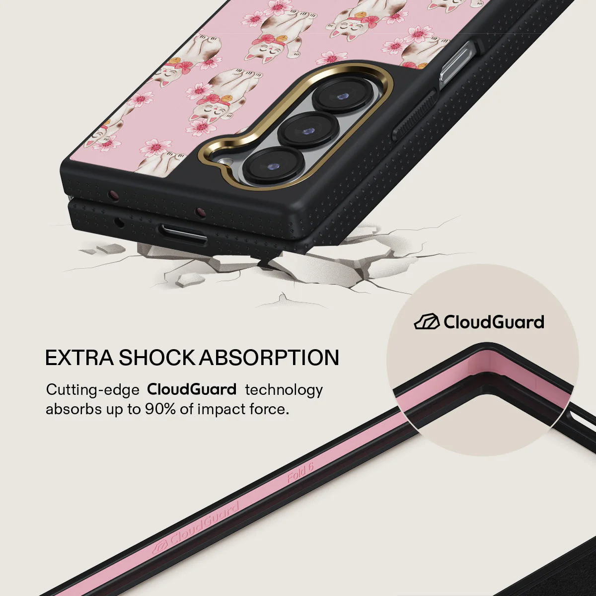 Maneki Neko - Samsung Galaxy Z Fold 6 Case - Image 3