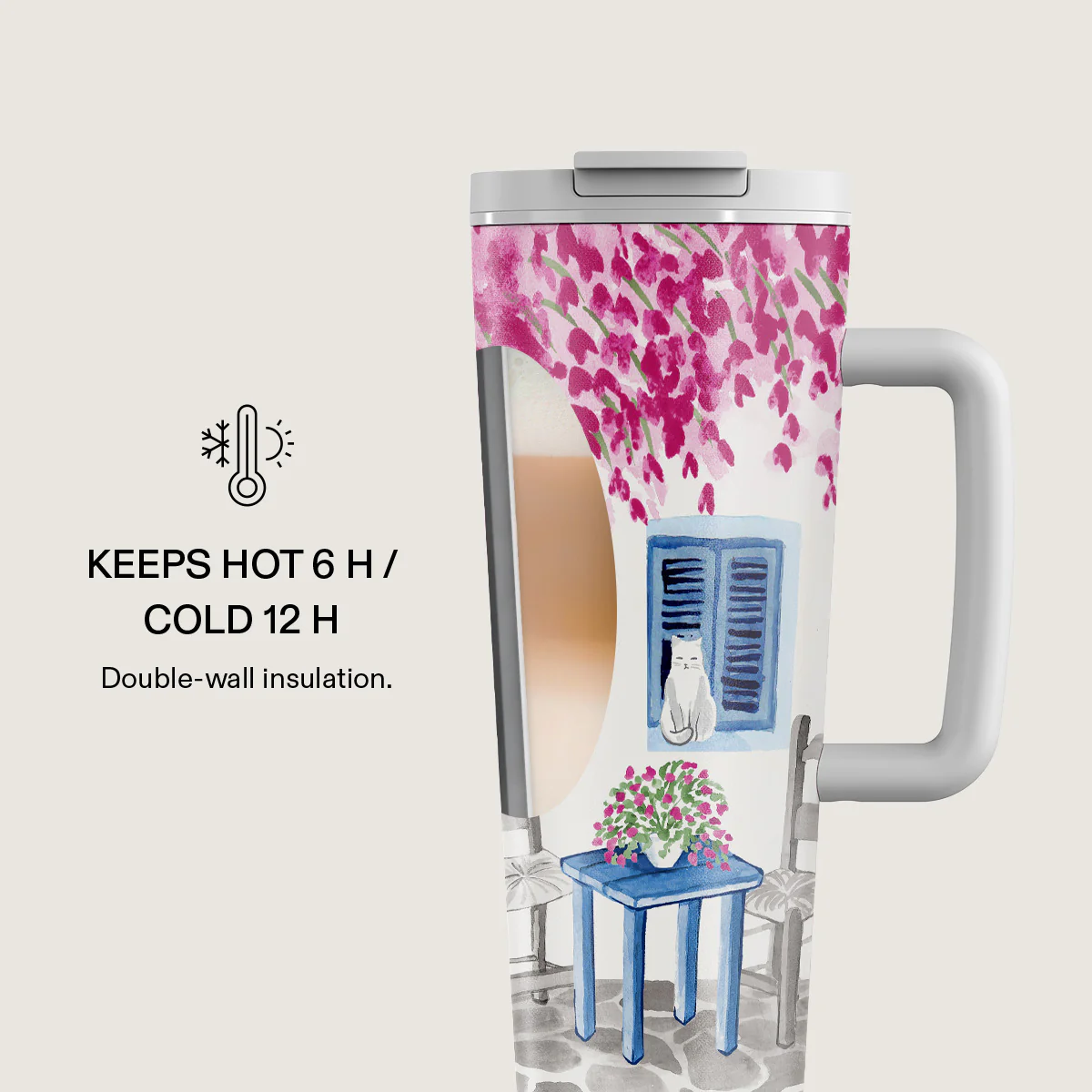 Milos - EasyGrip Travel Mug - Image 4