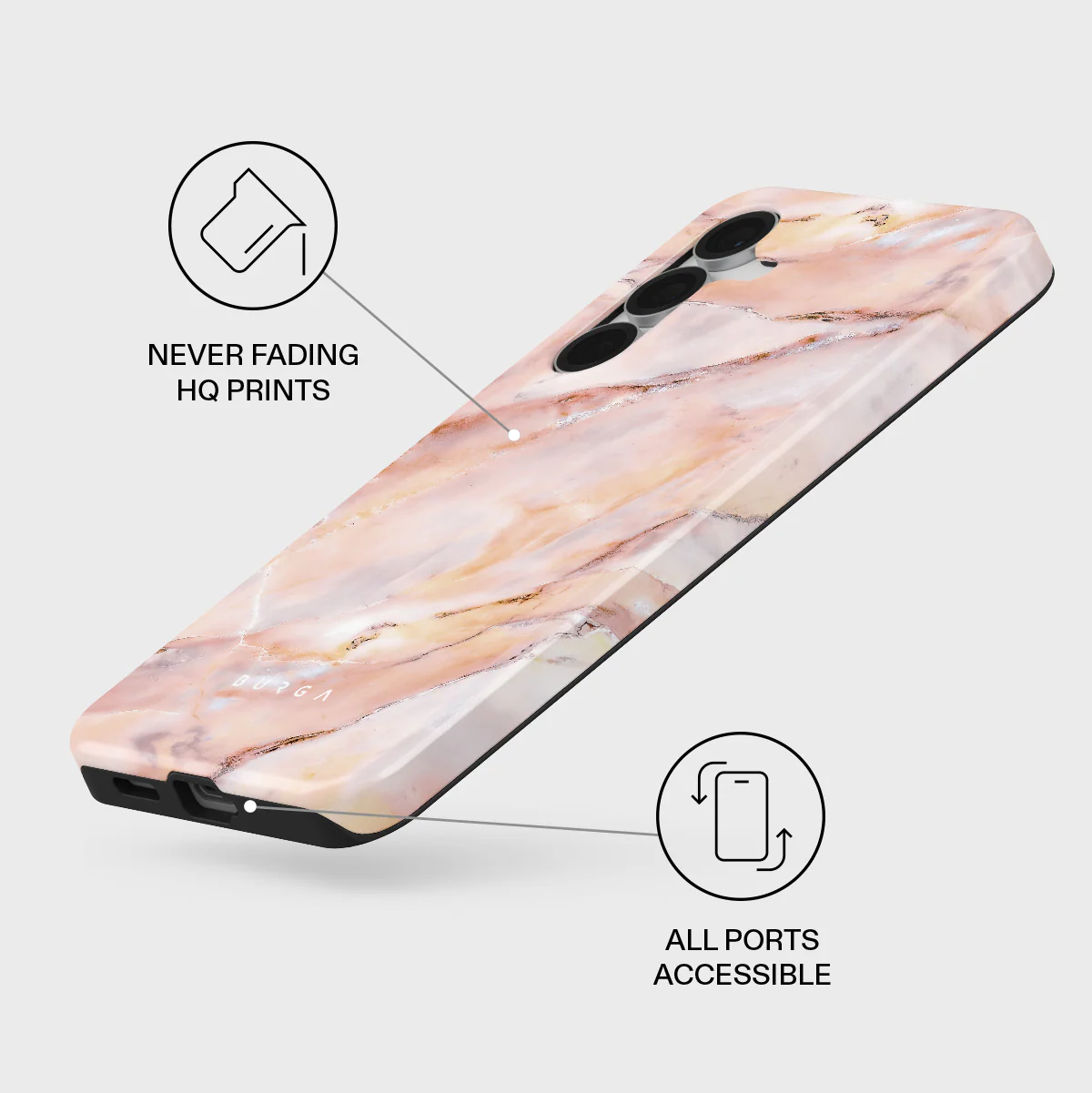 Morning Sunshine - Pastel Marble Samsung Galaxy S25 FE Case - Image 3