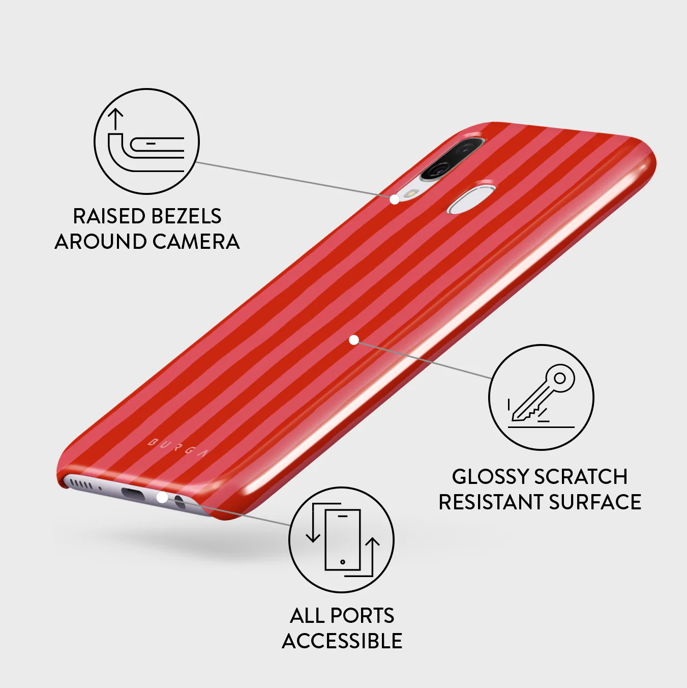 Pomegranate - Samsung Galaxy A40 Case - Image 3