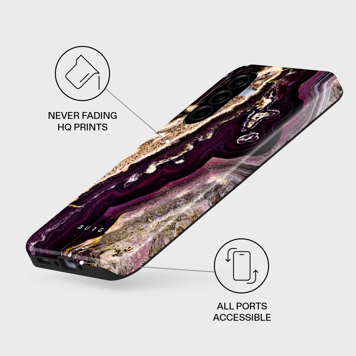 Purple Skies - Marble Samsung Galaxy A37 5G Case - Image 3